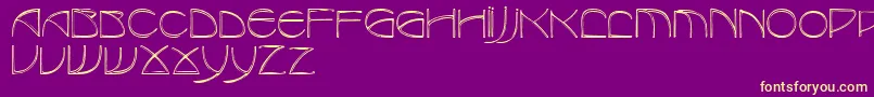 RedjaminRegular-Schriftart – Gelbe Schriften auf violettem Hintergrund