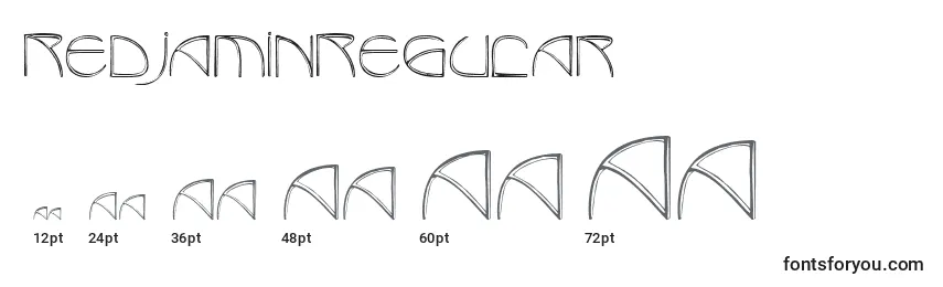 Größen der Schriftart RedjaminRegular