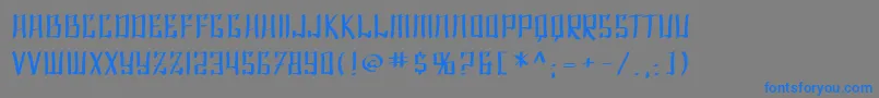 フォントSfShaiFontaiExtended – 灰色の背景に青い文字