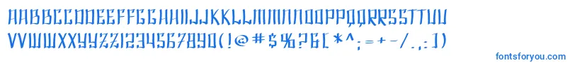 フォントSfShaiFontaiExtended – 白い背景に青い文字