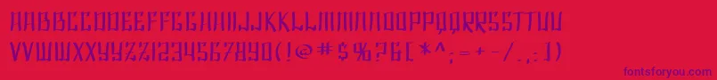 SfShaiFontaiExtended Font – Purple Fonts on Red Background