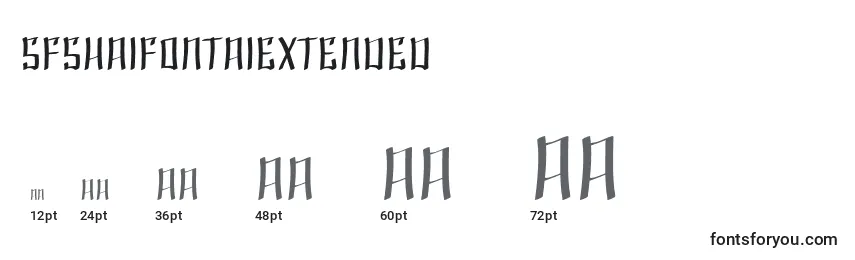 Größen der Schriftart SfShaiFontaiExtended
