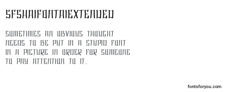 Review of the SfShaiFontaiExtended Font