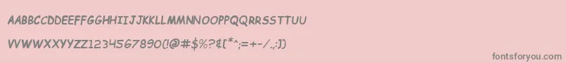 フォントKidcobalt – ピンクの背景に灰色の文字