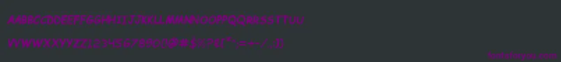 Шрифт Kidcobalt – фиолетовые шрифты на чёрном фоне