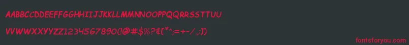 Kidcobalt Font – Red Fonts on Black Background