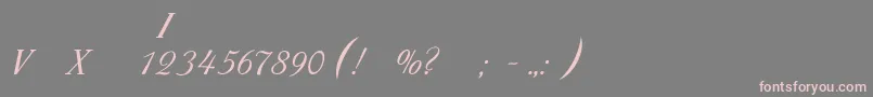 Pompadur Font – Pink Fonts on Gray Background