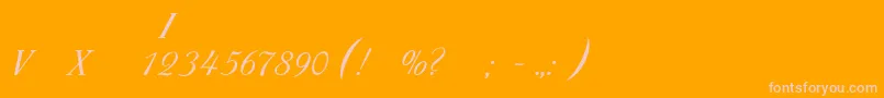 Pompadur Font – Pink Fonts on Orange Background
