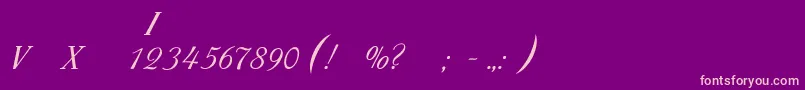 Pompadur Font – Pink Fonts on Purple Background