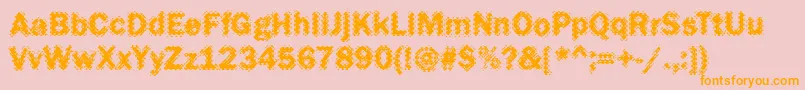 Funky27Bold Font – Orange Fonts on Pink Background