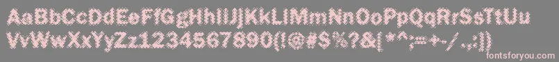 Funky27Bold Font – Pink Fonts on Gray Background