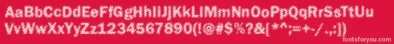 Funky27Bold Font – Pink Fonts on Red Background