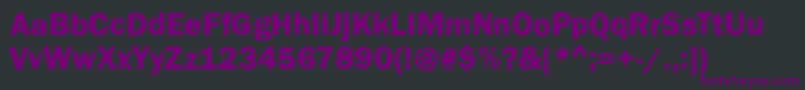 Funky27Bold Font – Purple Fonts on Black Background