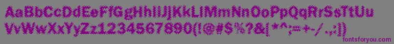 Funky27Bold Font – Purple Fonts on Gray Background