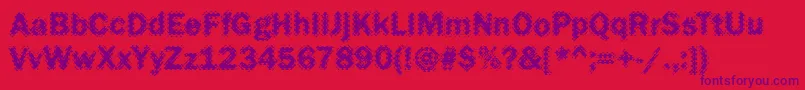 Funky27Bold Font – Purple Fonts on Red Background