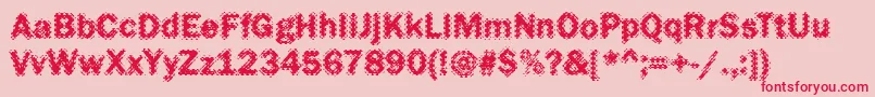 Funky27Bold-Schriftart – Rote Schriften auf rosa Hintergrund