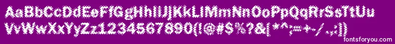 Funky27Bold Font – White Fonts on Purple Background