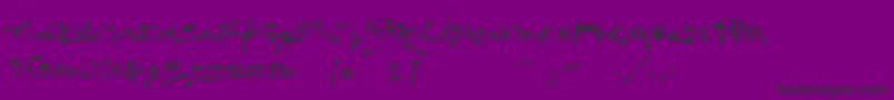 VtksLegal-Schriftart – Schwarze Schriften auf violettem Hintergrund
