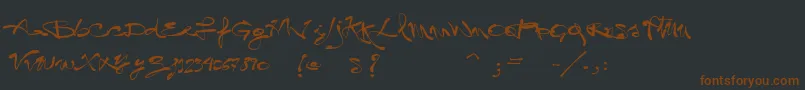 VtksLegal Font – Brown Fonts on Black Background