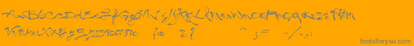 VtksLegal-Schriftart – Graue Schriften auf orangefarbenem Hintergrund