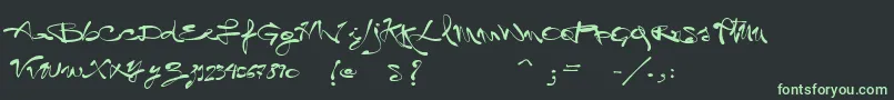 VtksLegal-Schriftart – Grüne Schriften auf schwarzem Hintergrund
