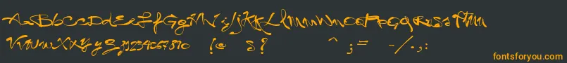 VtksLegal Font – Orange Fonts on Black Background