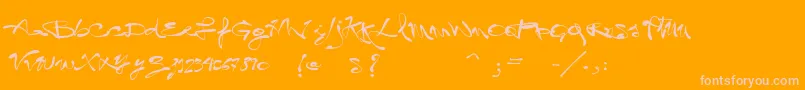 VtksLegal Font – Pink Fonts on Orange Background