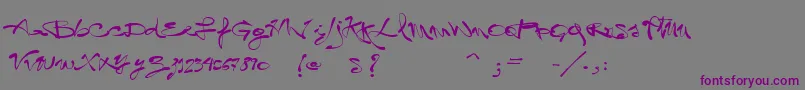 VtksLegal Font – Purple Fonts on Gray Background