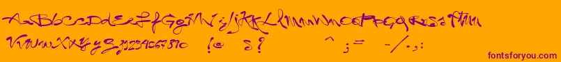 VtksLegal Font – Purple Fonts on Orange Background