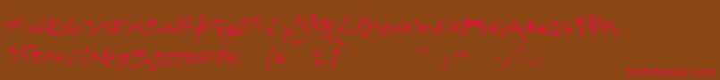 VtksLegal Font – Red Fonts on Brown Background
