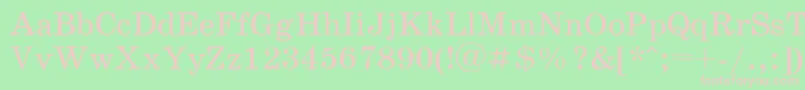 SchoolbookacRegular Font – Pink Fonts on Green Background