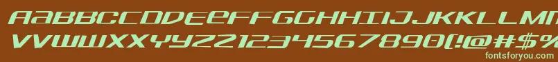 Sdfjagital Font – Green Fonts on Brown Background