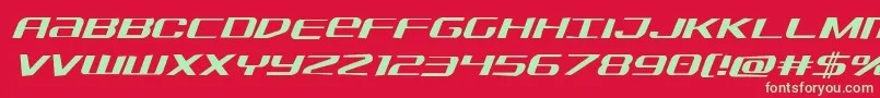 Sdfjagital Font – Green Fonts on Red Background