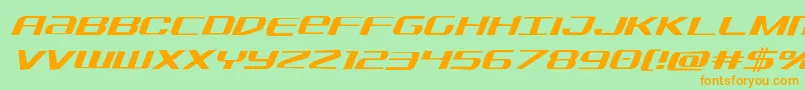 Sdfjagital Font – Orange Fonts on Green Background