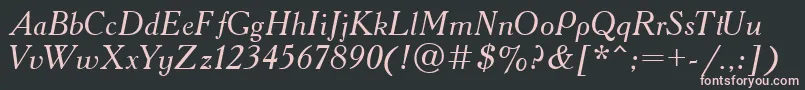 Academy.KzItalic Font – Pink Fonts on Black Background