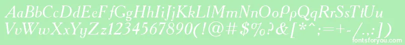Academy.KzItalic Font – White Fonts on Green Background