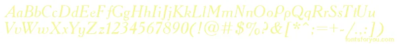 Academy.KzItalic-fontti – keltaiset fontit