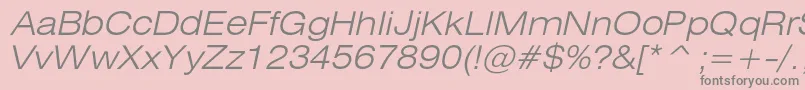 More about HeliosextlightcItalic Font HeliosextlightcItalic Font – Gray Fonts on Pink Background