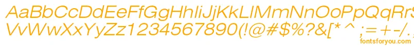 フォントHeliosextlightcItalic – オレンジのフォント