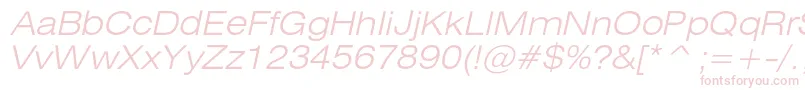 HeliosextlightcItalic-Schriftart – Rosa Schriften