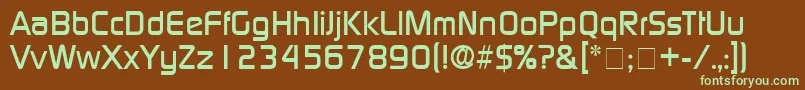BazoukSsi-fontti – vihreät fontit ruskealla taustalla
