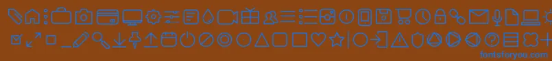 AristaProIconsExtralightTrial Font – Blue Fonts on Brown Background