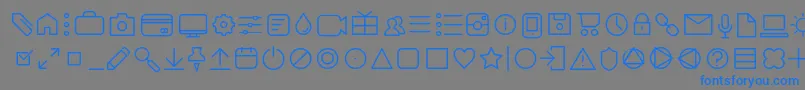 AristaProIconsExtralightTrial Font – Blue Fonts on Gray Background