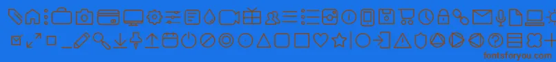 AristaProIconsExtralightTrial Font – Brown Fonts on Blue Background