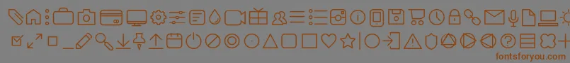 AristaProIconsExtralightTrial Font – Brown Fonts on Gray Background