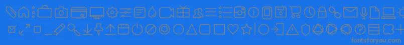 AristaProIconsExtralightTrial Font – Gray Fonts on Blue Background