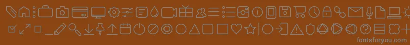 AristaProIconsExtralightTrial Font – Gray Fonts on Brown Background