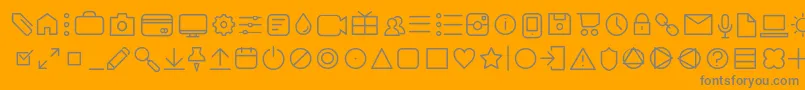 fuente AristaProIconsExtralightTrial – Fuentes Grises Sobre Fondo Naranja