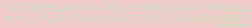 AristaProIconsExtralightTrial Font – Green Fonts on Pink Background