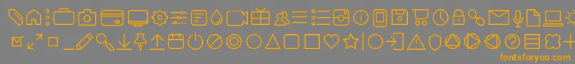 AristaProIconsExtralightTrial Font – Orange Fonts on Gray Background